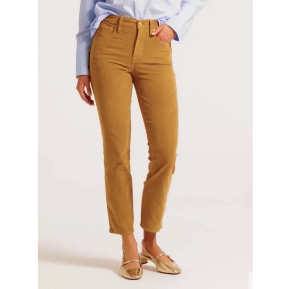 J. Crew Women's Vintage Slim Straight Corduroy Pant in Golden Brandy AB651 Sz 28